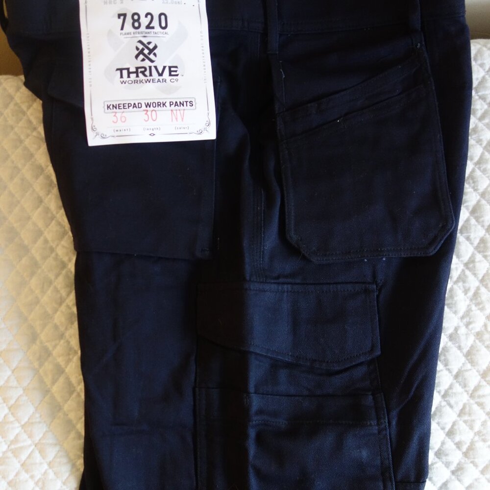 NWT THRIVE WORKWEAR #7820 Flame Resistant Tactical Kneepad Work Pants 36x30 - Picture 5 of 11